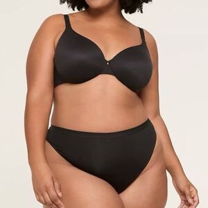 Cacique Invisible Backsmoother Lightly Lined Full Coverage Bra Black Size 46DDD